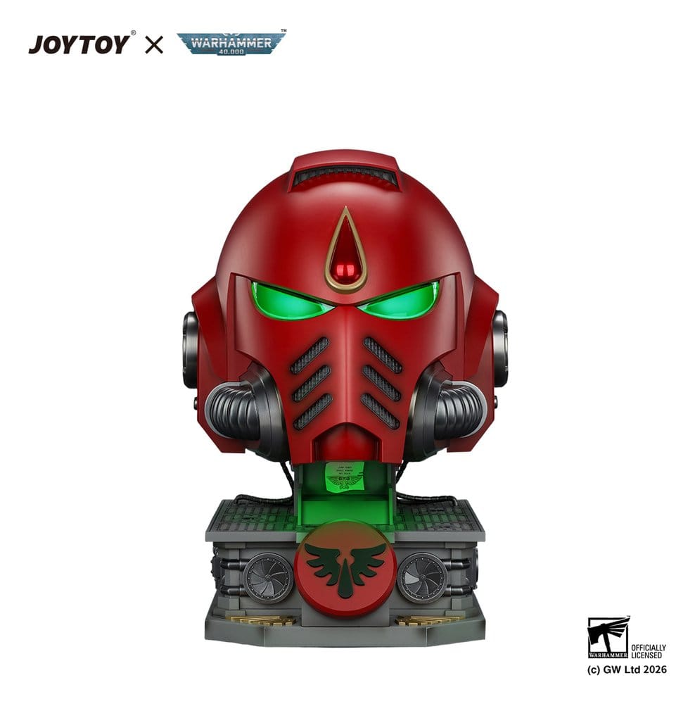 Warhammer Replik Blood Angels MkX Helm & Displayständer 44 cm