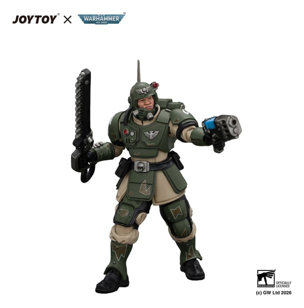 Warhammer Actionfigur Astra Militarum Kasrkin 1 with Chainsword and Plasma Pistol