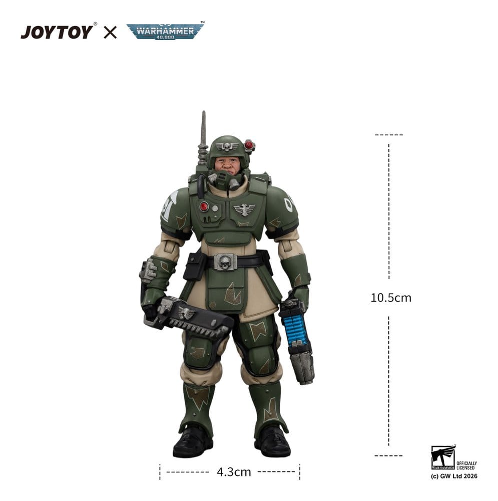 Warhammer Actionfigur Astra Militarum Kasrkin 1 with Chainsword and Plasma Pistol