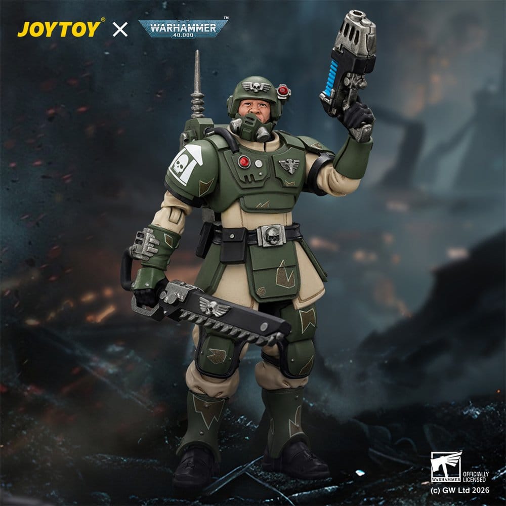Warhammer Actionfigur Astra Militarum Kasrkin 1 with Chainsword and Plasma Pistol