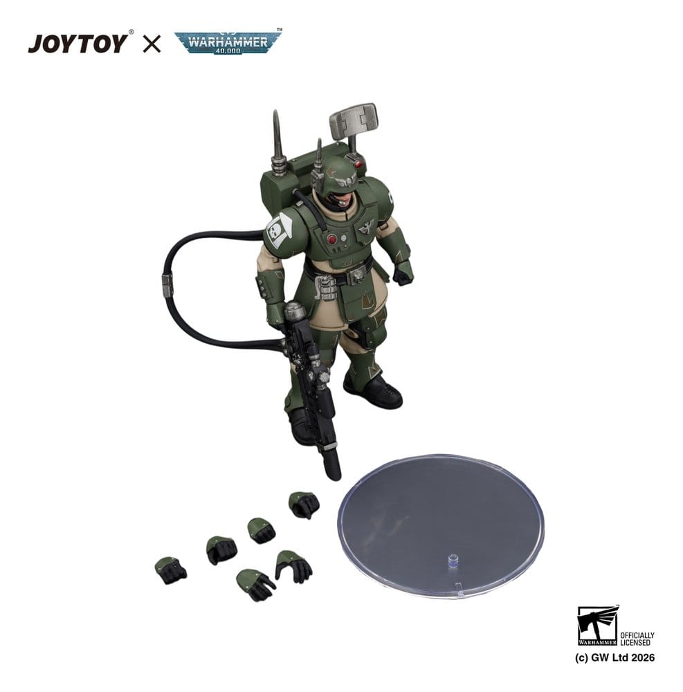Warhammer Actionfigur Astra Militarum Kasrkin 3 with Hot-shot Lasgun and Vox-caster