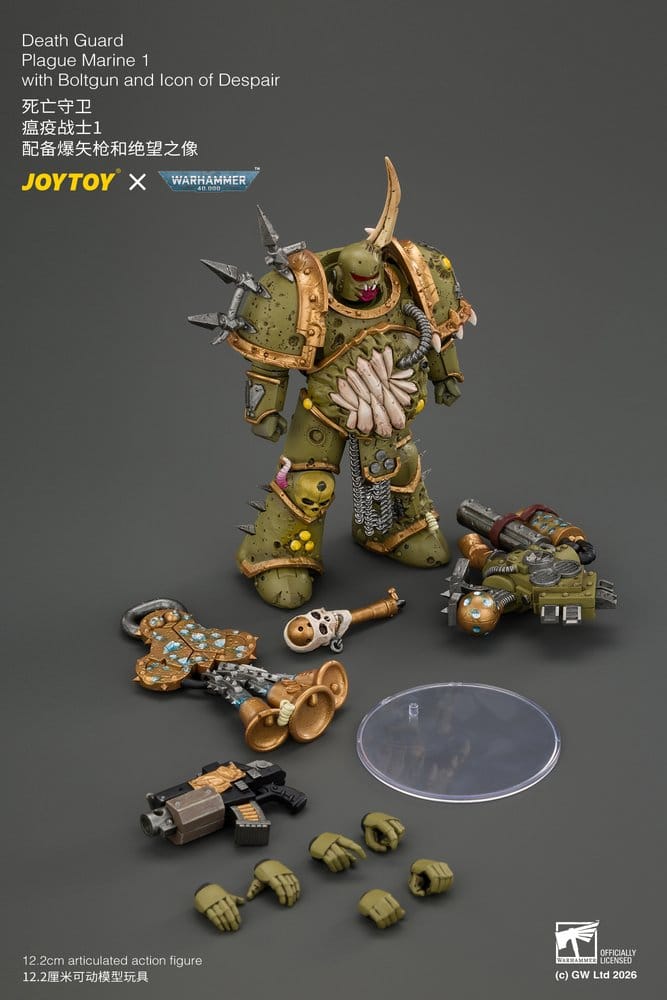 Warhammer Actionfigur Death Guard Plague Marine 1 12 cm