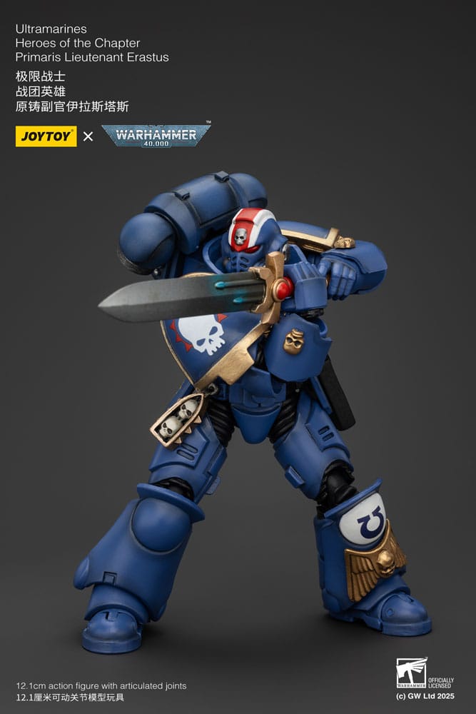 Warhammer 40k Actionfigur 1/18 Ultramarines Heroes of the Chapter Primaris Lieutenant Erastus 20 cm