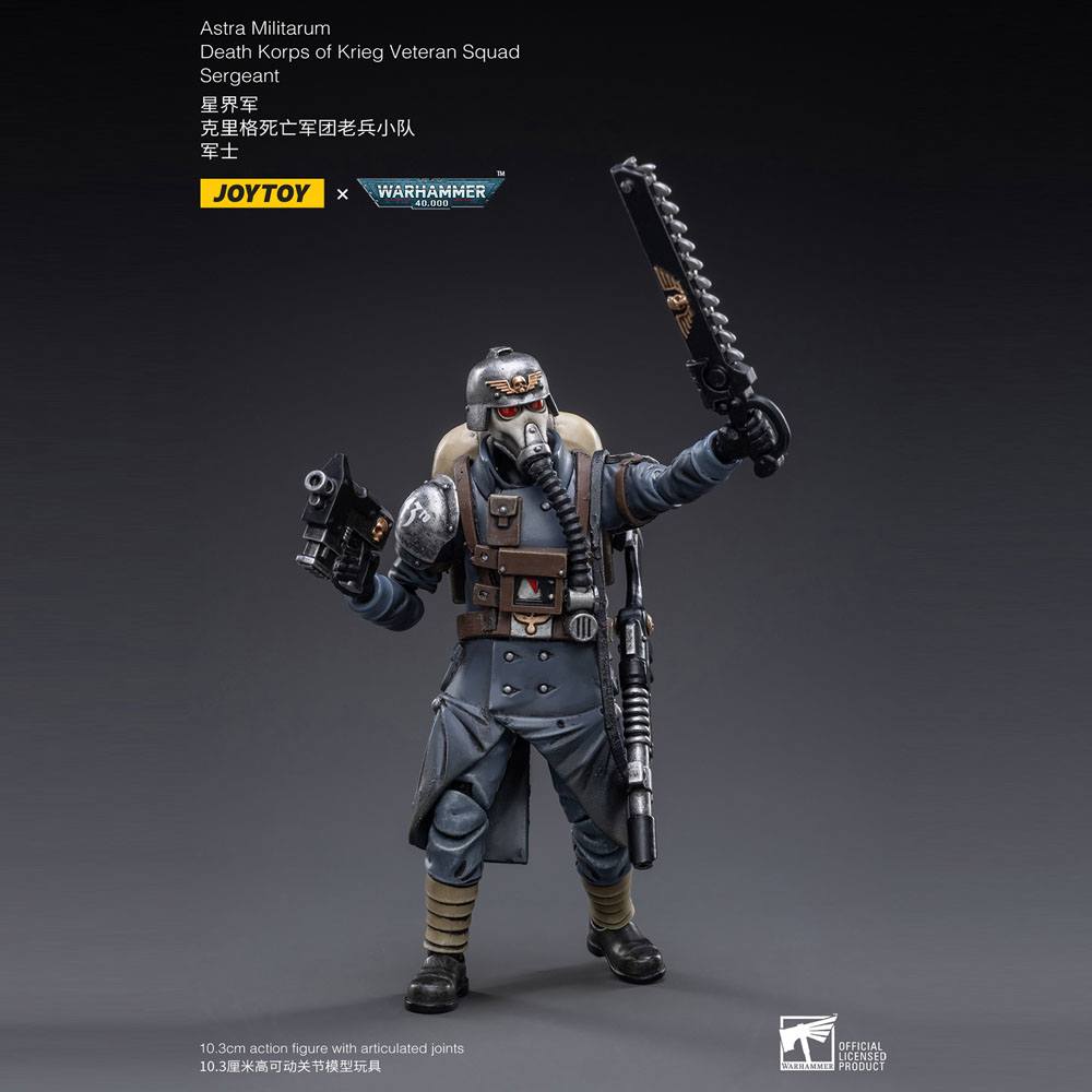 Warhammer 40k Actionfigur 1/18 Death Korps of Krieg Veteran Squad Sergeant 10 cm 