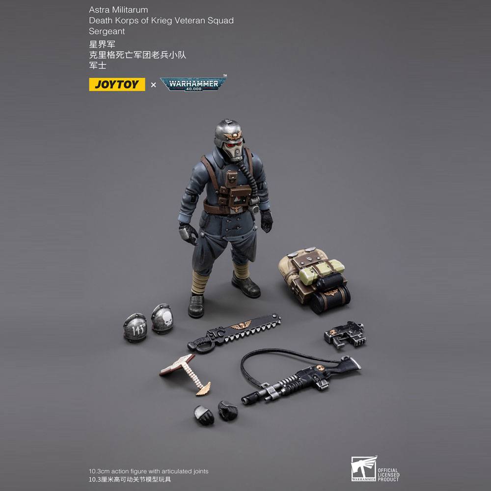 Warhammer 40k Actionfigur 1/18 Death Korps of Krieg Veteran Squad Sergeant 10 cm 