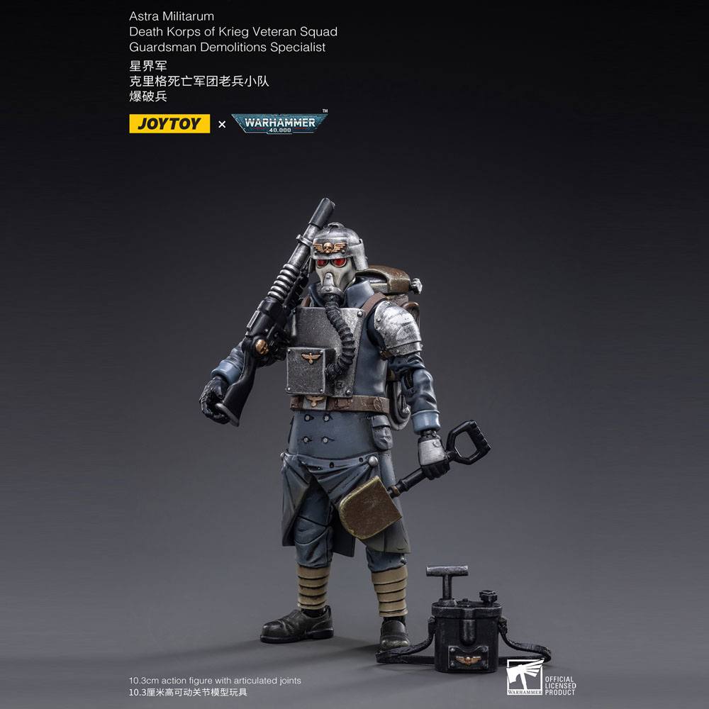 Warhammer 40k Actionfigur 1/18 Death Korps of Krieg Veteran Squad Guardsman Demolitions Specialist 10 cm 