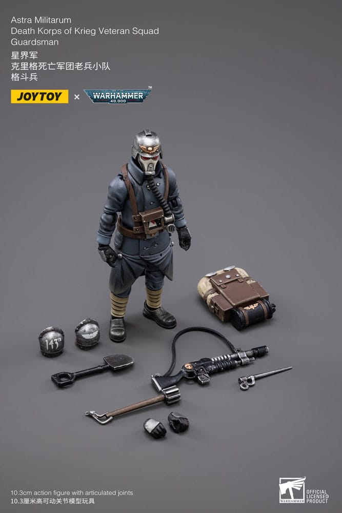 Warhammer 40k Actionfigur 1/18 Astra MilitarumDeath Korps of Krieg Veteran Squad Guardsman 11 cm     