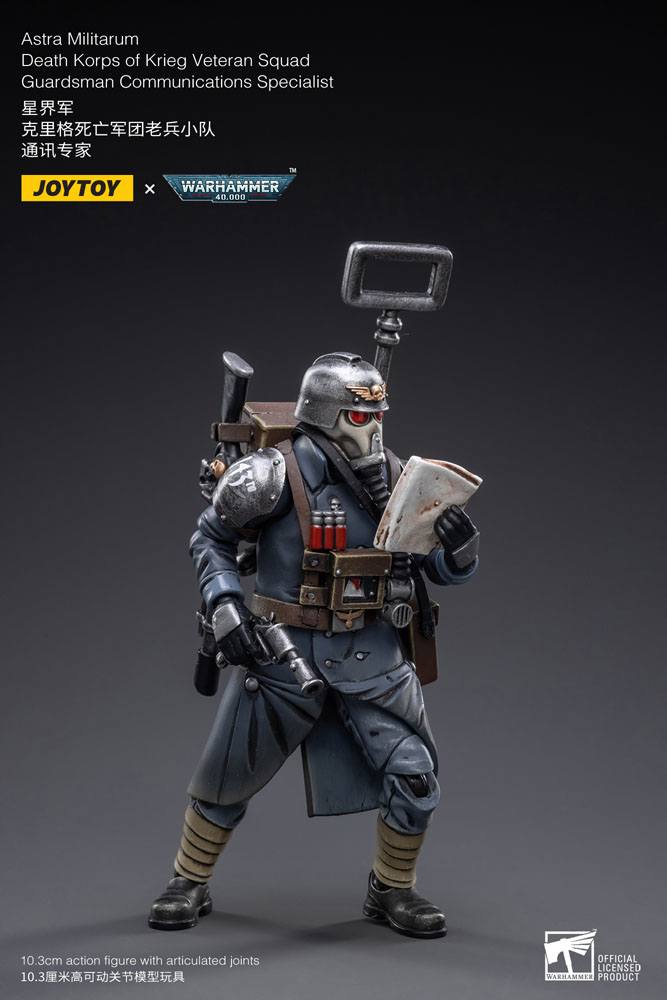 Warhammer 40k Actionfigur 1/18 Death Korps of Krieg Veteran Squad Guardsman Communications Specialist 10 cm