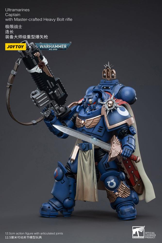 Warhammer 40k Actionfigur 1/18 Ultramarines Captain with Master-Crafted Heavy Bolt Rifle 12 cm