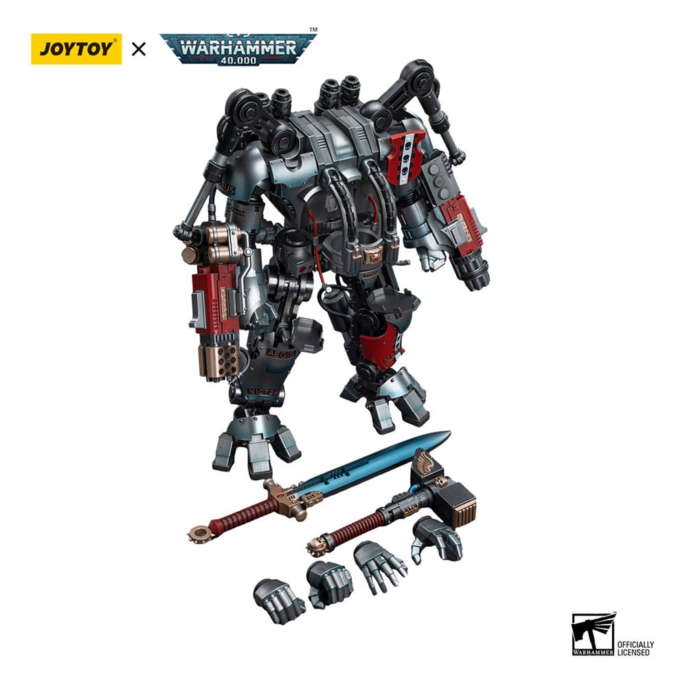 Warhammer 40k Actionfigur 1/18 Grey Knights Nemesis Dreadknight (Including Grey Knights Terminator Caddon Vibova) 12 cm