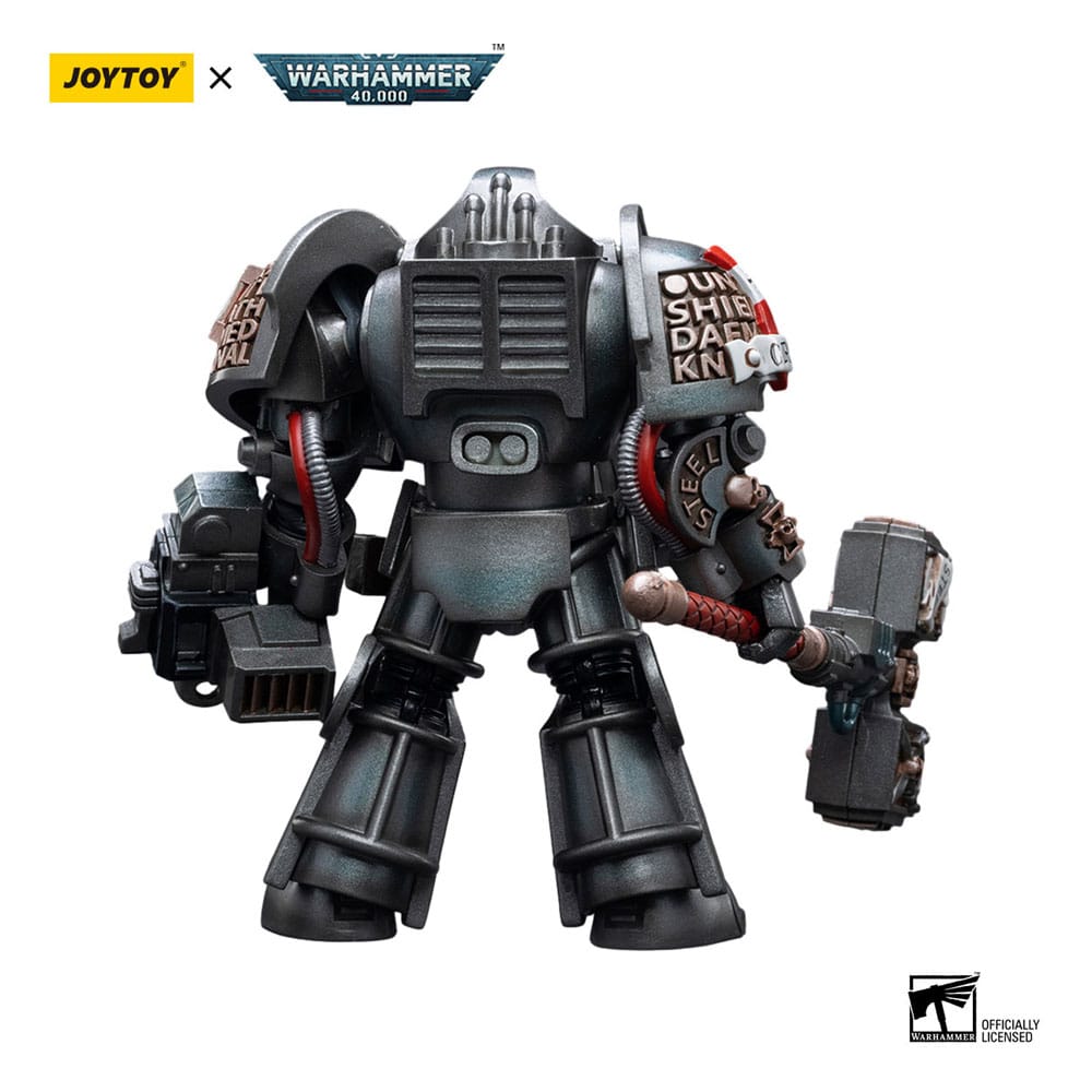 Warhammer 40k Actionfigur 1/18 Grey Knights Nemesis Dreadknight (Including Grey Knights Terminator Caddon Vibova) 12 cm