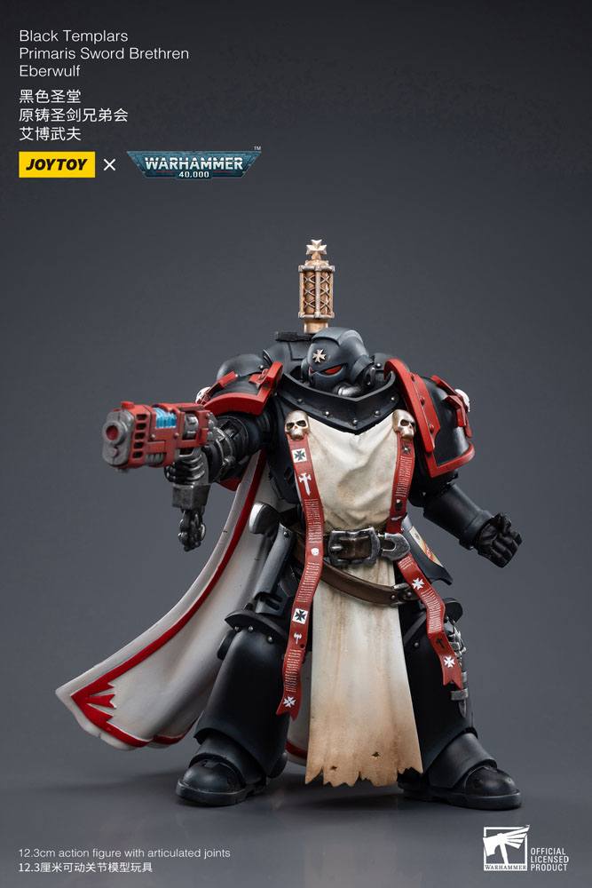 Warhammer 40k Actionfigur 1/18 Black Templars Primaris Sword Brethren Eberwulf 12 cm