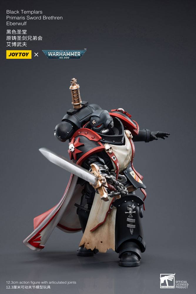 Warhammer 40k Actionfigur 1/18 Black Templars Primaris Sword Brethren Eberwulf 12 cm