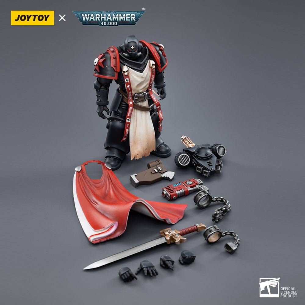 Warhammer 40k Actionfigur 1/18 Black Templars Primaris Sword Brethren Eberwulf 12 cm