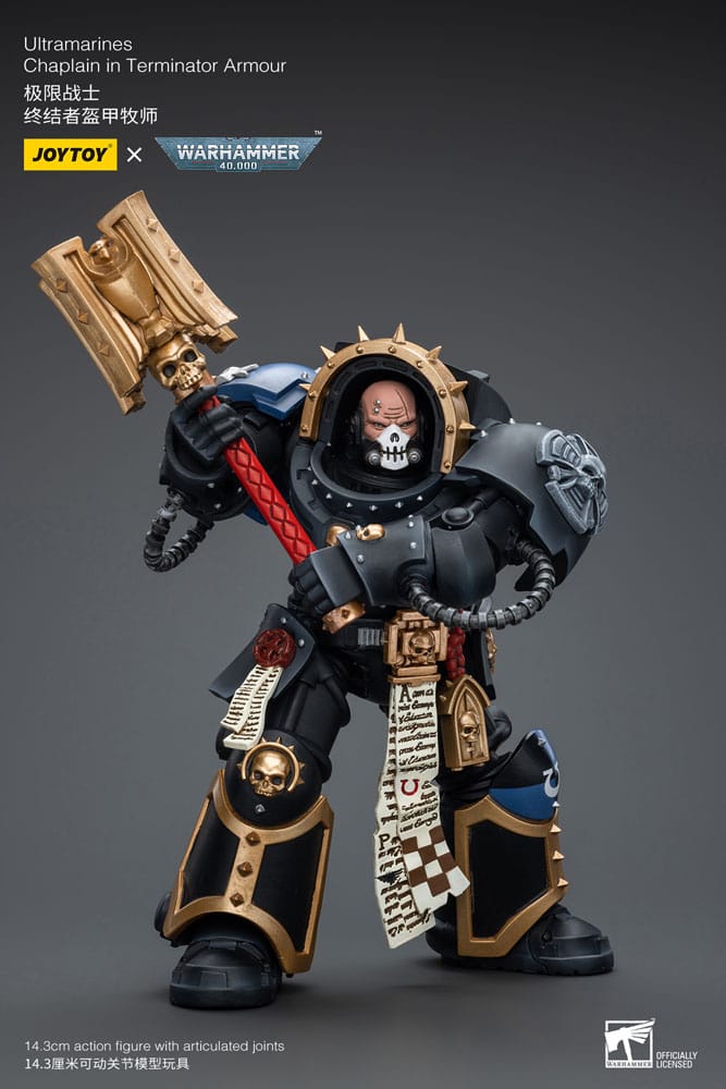 Warhammer 40k Actionfigur 1/18 Ultramarines Chaplain in Terminator Armour 12 cm   