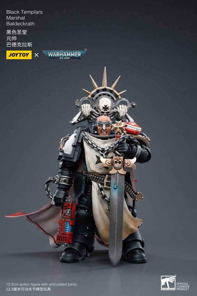 Warhammer 40k Actionfigur 1/18 Black Templars Marshal Baldeckrath 12 cm
