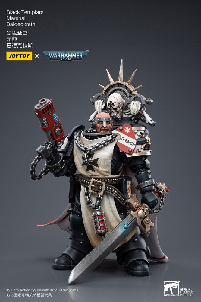 Warhammer 40k Actionfigur 1/18 Black Templars Marshal Baldeckrath 12 cm