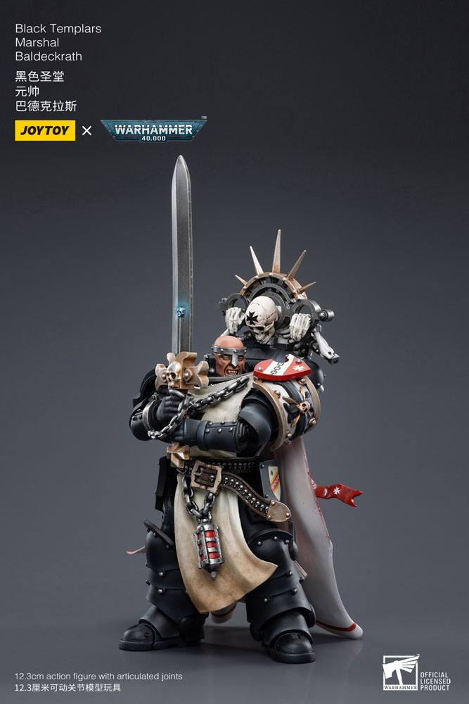 Warhammer 40k Actionfigur 1/18 Black Templars Marshal Baldeckrath 12 cm