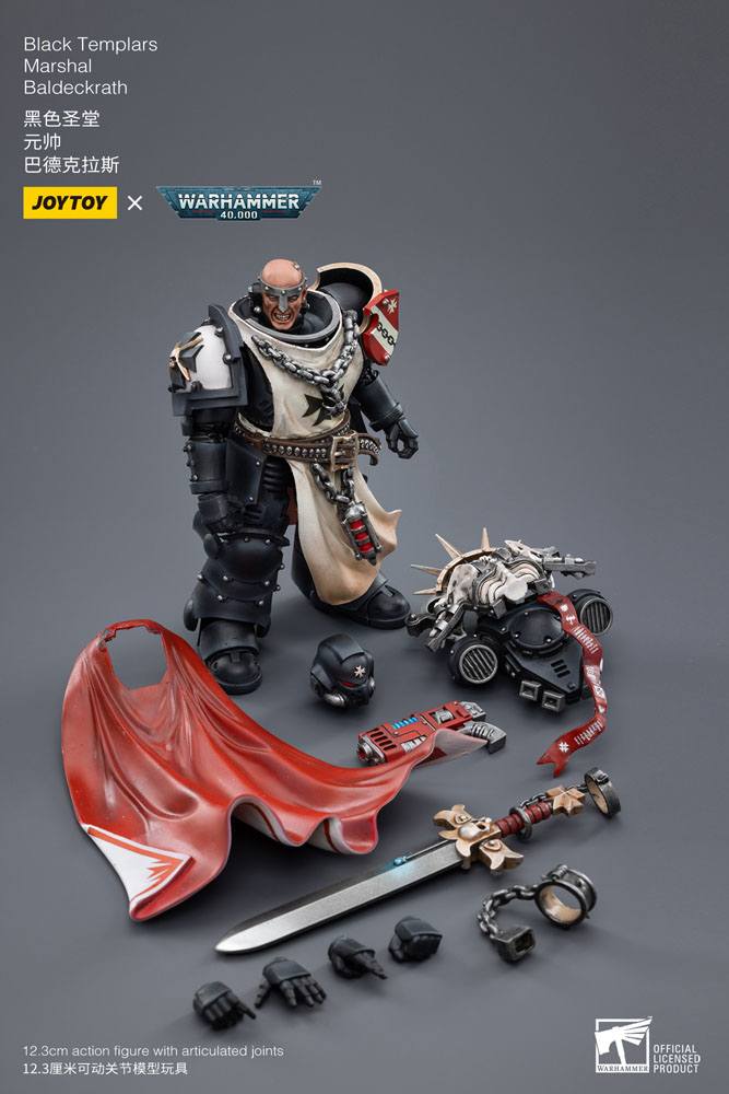 Warhammer 40k Actionfigur 1/18 Black Templars Marshal Baldeckrath 12 cm