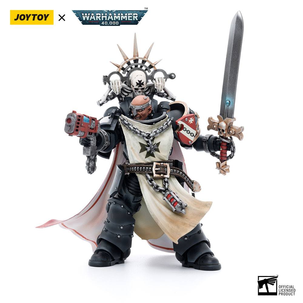 Warhammer 40k Actionfigur 1/18 Black Templars Marshal Baldeckrath 12 cm