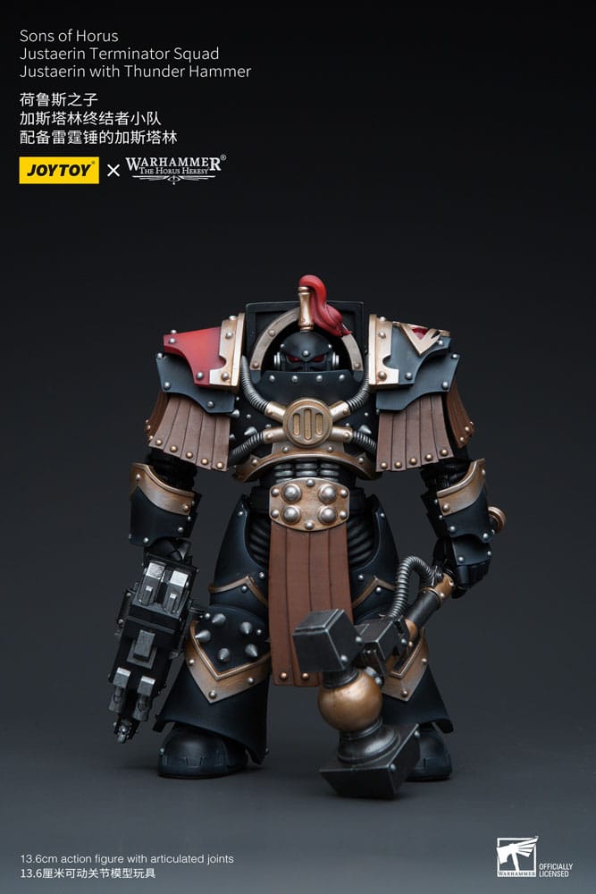 Warhammer The Horus Heresy Actionfigur 1/18 Sons of Horus Justaerin Terminator Squad Justaerin with Thunder Hammer 12 cm 