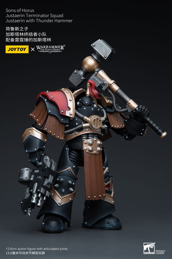 Warhammer The Horus Heresy Actionfigur 1/18 Sons of Horus Justaerin Terminator Squad Justaerin with Thunder Hammer 12 cm 