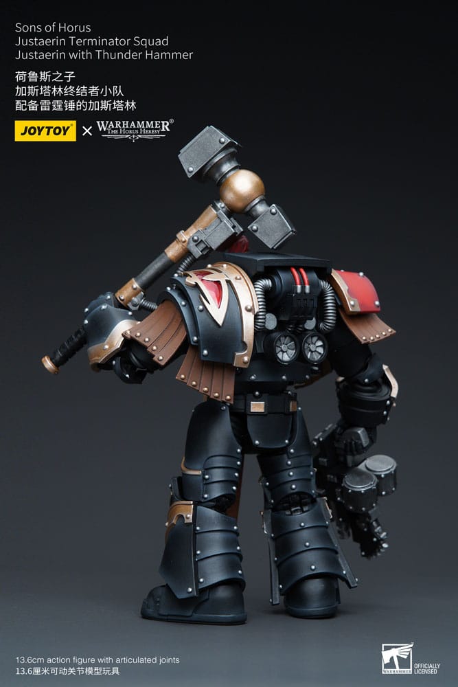 Warhammer The Horus Heresy Actionfigur 1/18 Sons of Horus Justaerin Terminator Squad Justaerin with Thunder Hammer 12 cm 