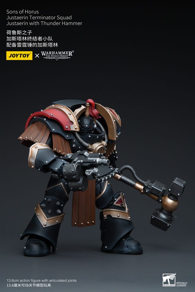 Warhammer The Horus Heresy Actionfigur 1/18 Sons of Horus Justaerin Terminator Squad Justaerin with Thunder Hammer 12 cm 