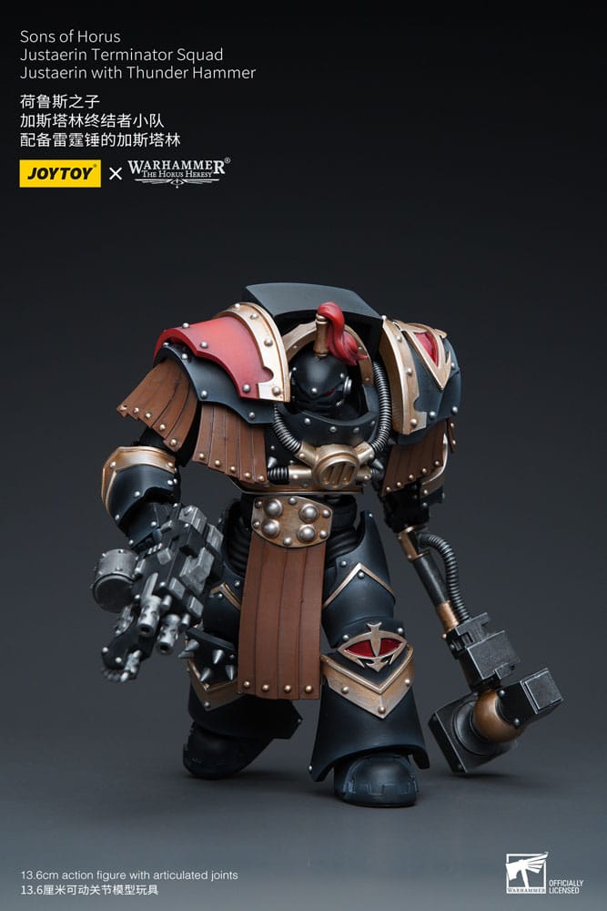 Warhammer The Horus Heresy Actionfigur 1/18 Sons of Horus Justaerin Terminator Squad Justaerin with Thunder Hammer 12 cm 