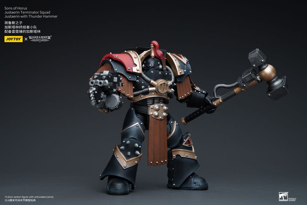 Warhammer The Horus Heresy Actionfigur 1/18 Sons of Horus Justaerin Terminator Squad Justaerin with Thunder Hammer 12 cm 