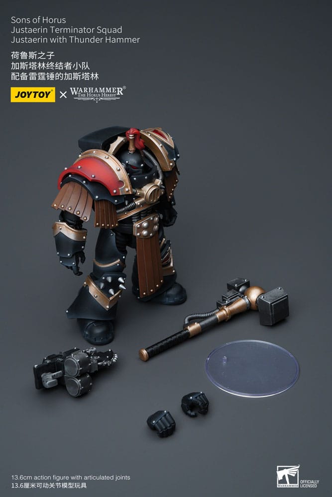 Warhammer The Horus Heresy Actionfigur 1/18 Sons of Horus Justaerin Terminator Squad Justaerin with Thunder Hammer 12 cm 