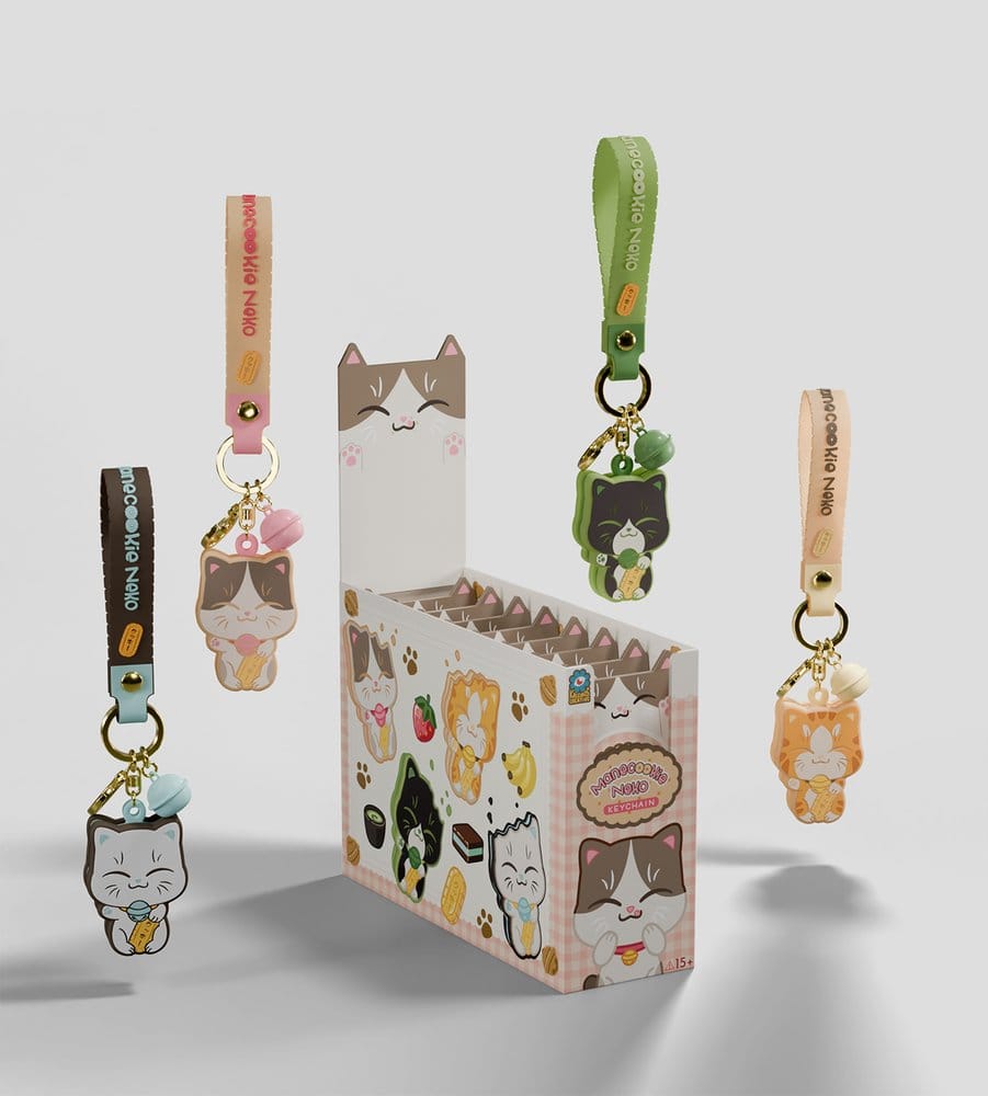 Manecookie Neko Silikon-Schlüsselanhänger S1 13 cm Blind Box Display (8)