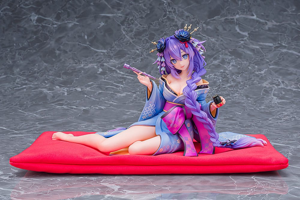Neptunia x Senran Kagura Statue 1/7 Purple Heart Kimono Ver. 13 cm 