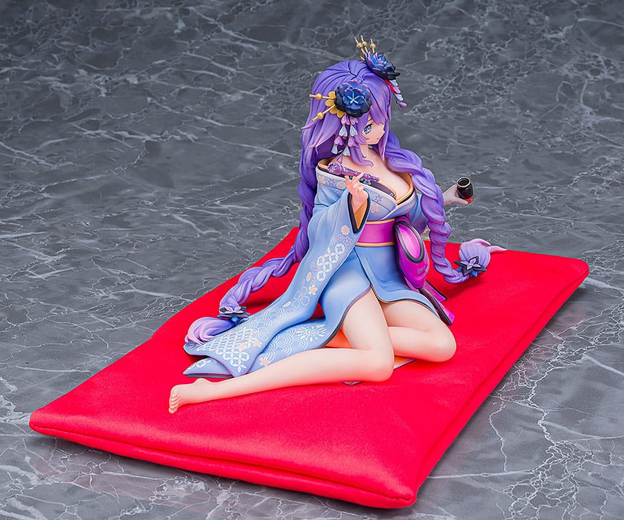Neptunia x Senran Kagura Statue 1/7 Purple Heart Kimono Ver. 13 cm 