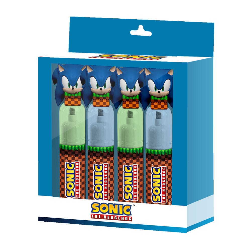 Sonic - The Hedgehog Textmarker 4-er Pack    