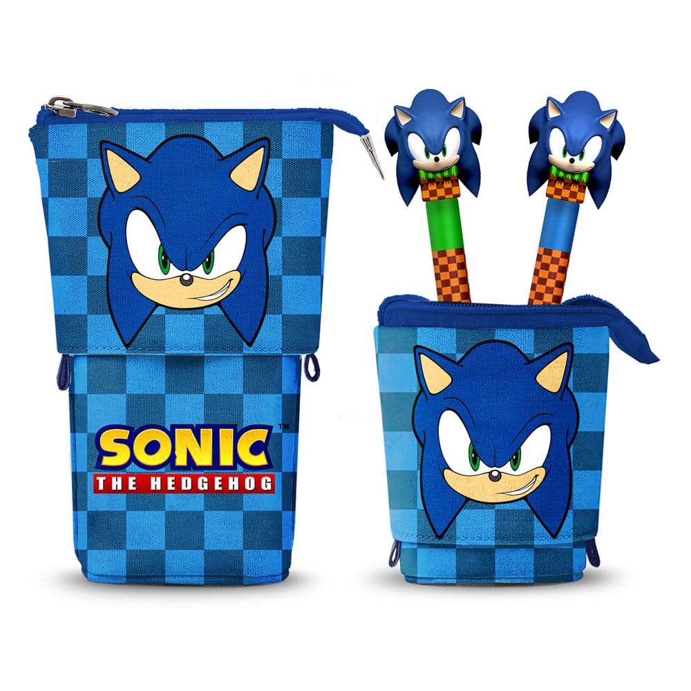 Sonic - The Hedgehog Pop Up Federmäppchen mit 2 löschbaren Gelstiften 
