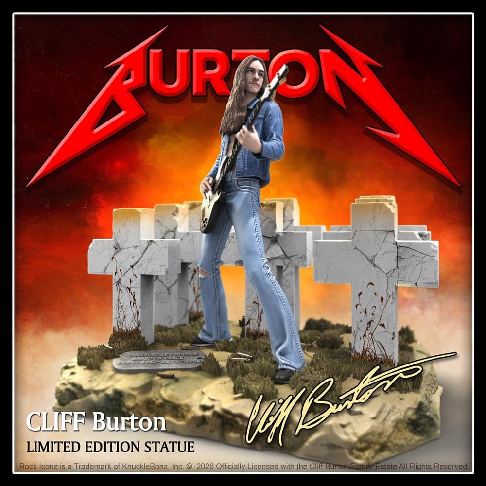 Metallica Rock Iconz Figur Cliff Burton III 21 cm