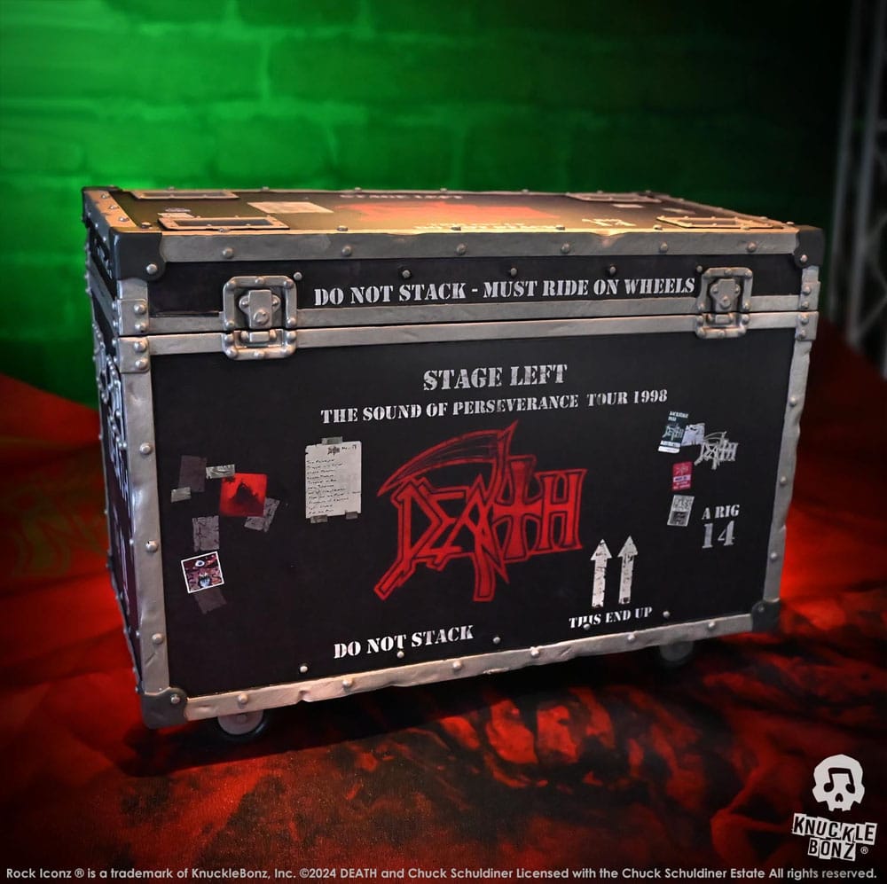 Death Rock Ikonz On Tour Road Case Statue & Bühnenhintergrund Set The Sound of Perseverance Tour 1998