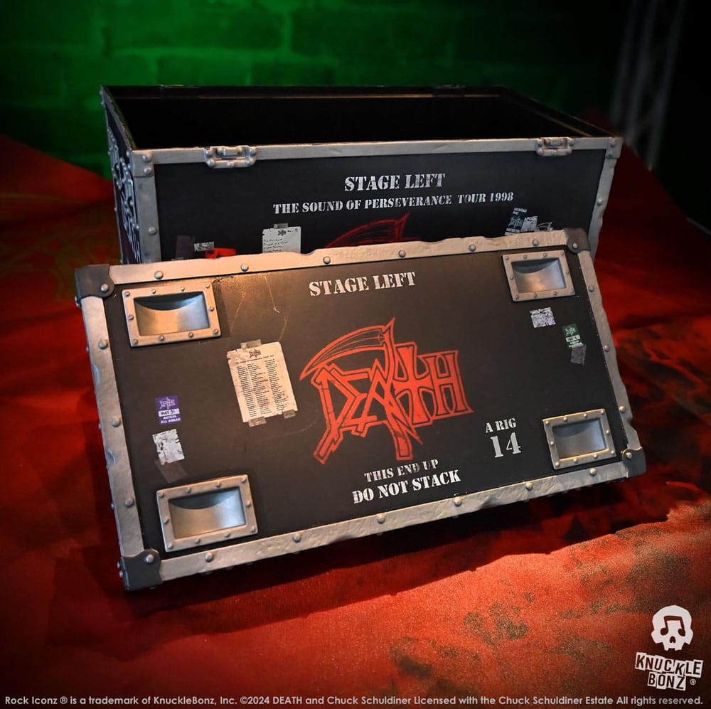 Death Rock Ikonz On Tour Road Case Statue & Bühnenhintergrund Set The Sound of Perseverance Tour 1998