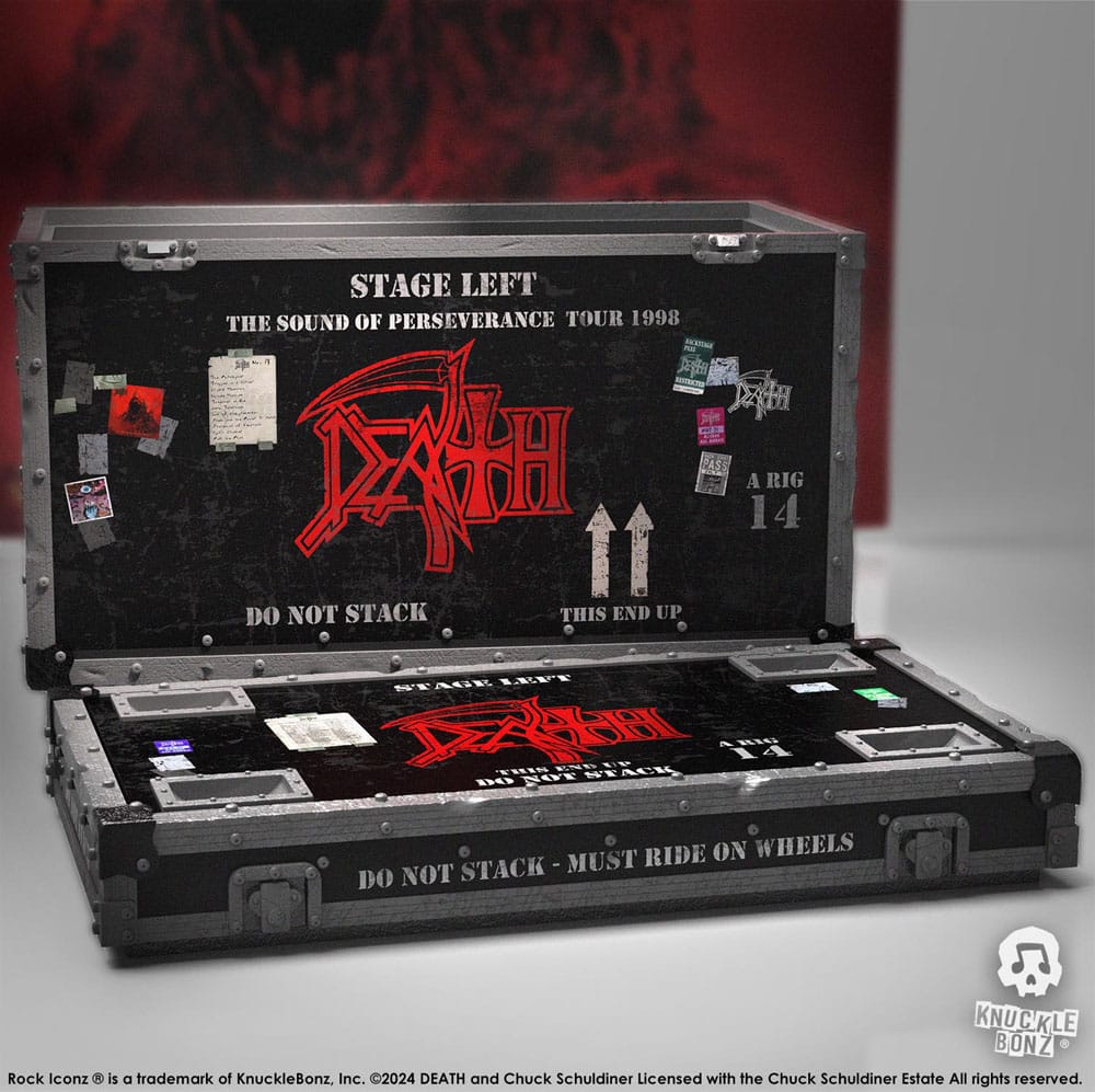 Death Rock Ikonz On Tour Road Case Statue & Bühnenhintergrund Set The Sound of Perseverance Tour 1998