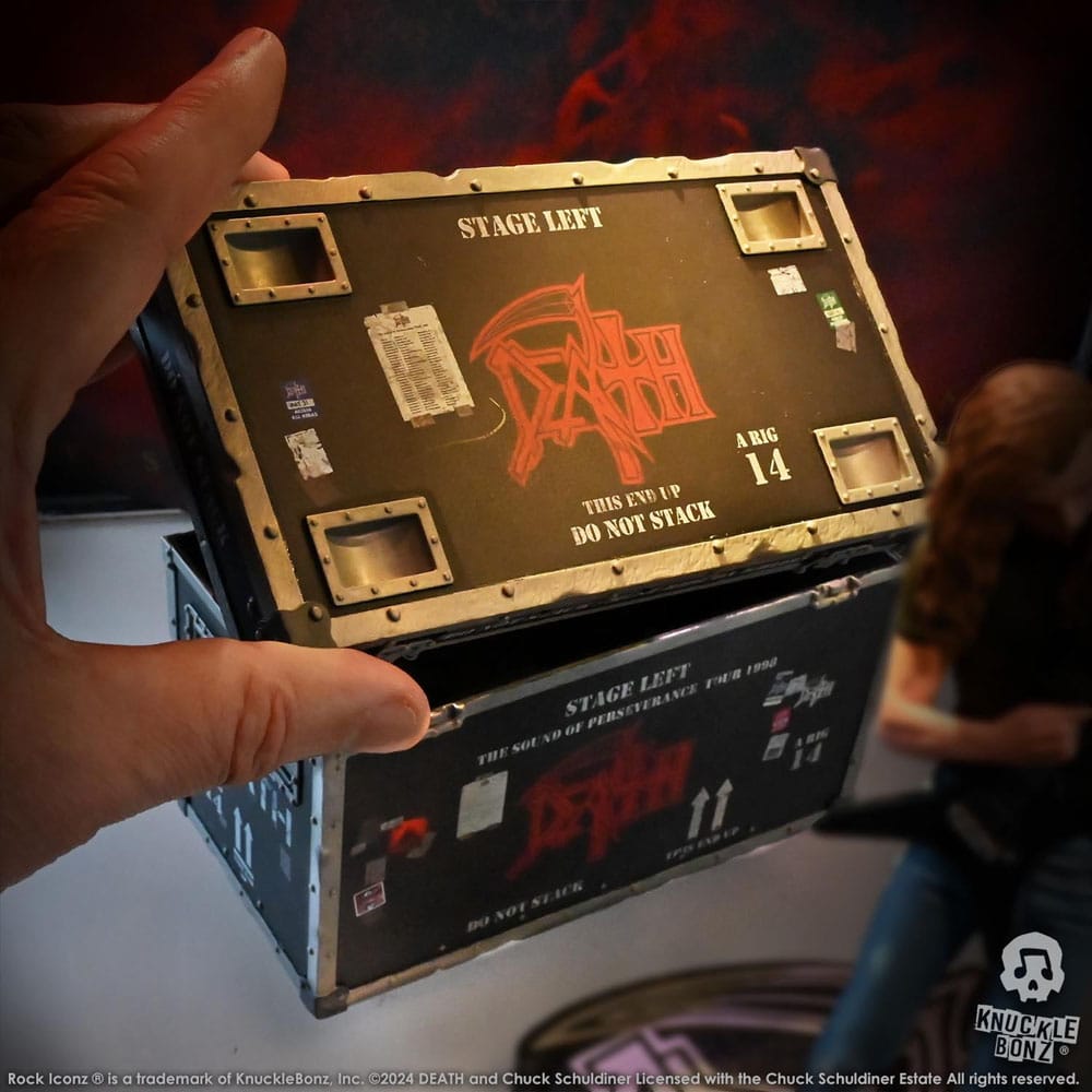 Death Rock Ikonz On Tour Road Case Statue & Bühnenhintergrund Set The Sound of Perseverance Tour 1998