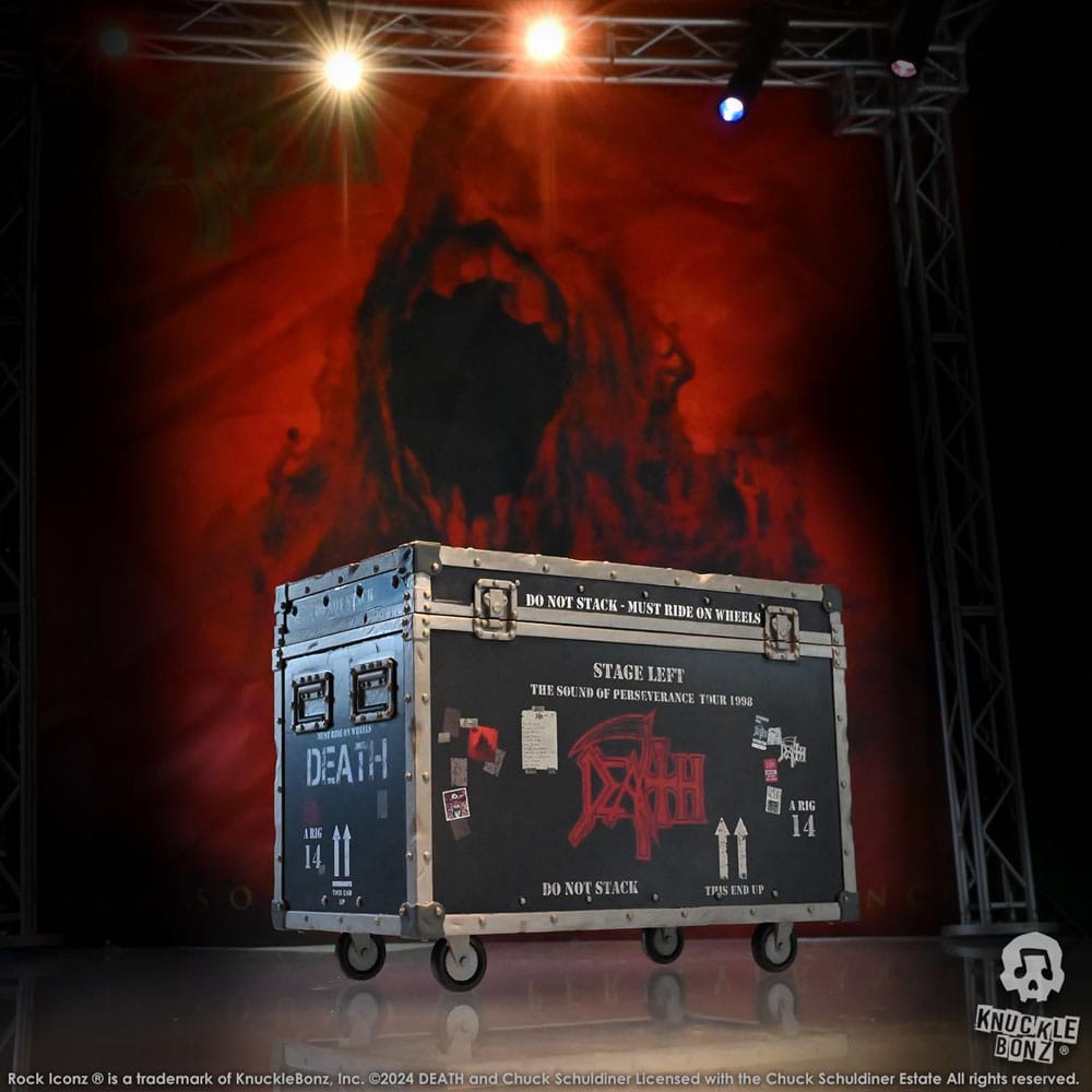 Death Rock Ikonz On Tour Road Case Statue & Bühnenhintergrund Set The Sound of Perseverance Tour 1998