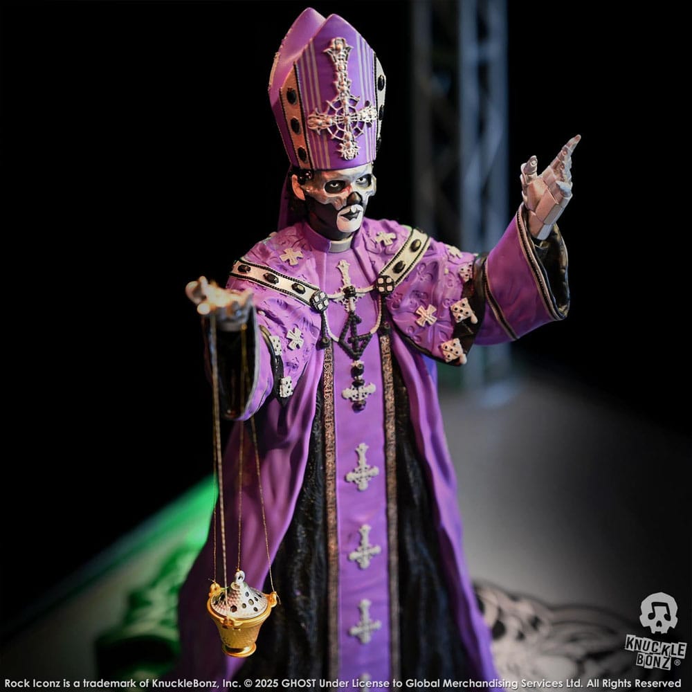 Ghost Rock Iconz Statue Papa V Perpetua Purple Robes 22 cm
