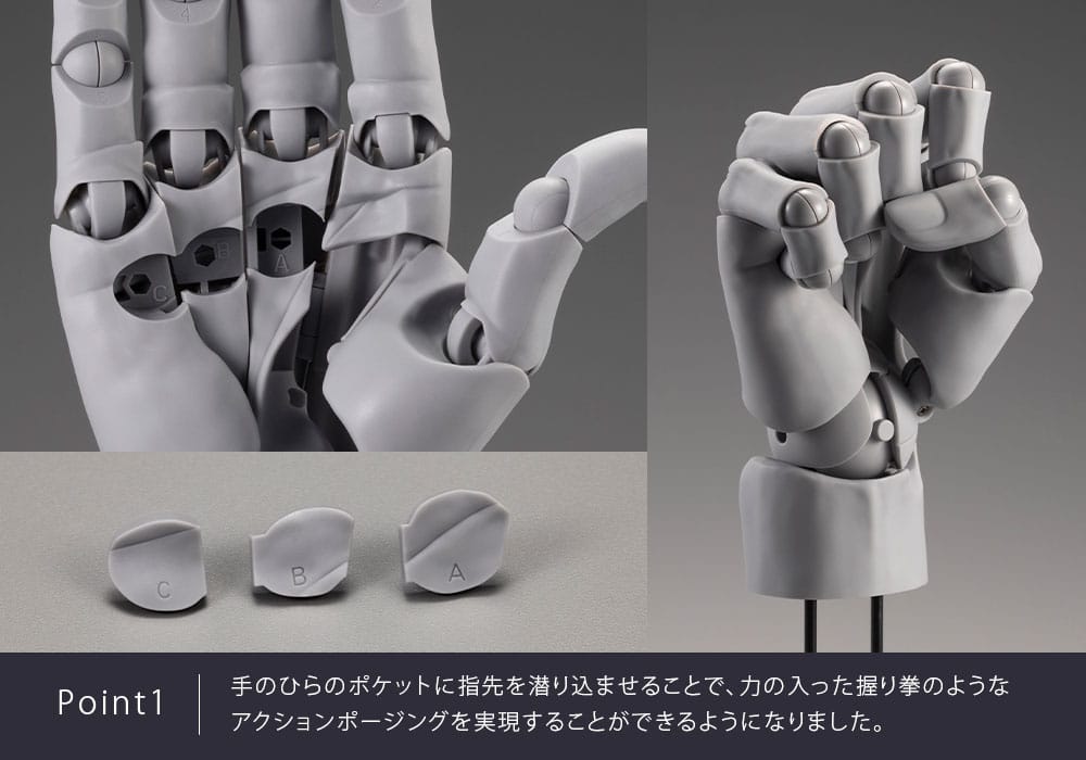 Takahiro Kagami PVC Artist Support Item Hand 1/1 Model Men /R Grey 22 cm 