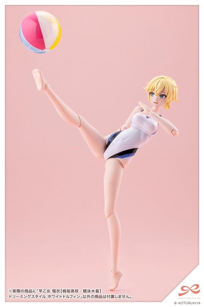 Sousaishojoteien Plastic Model Kit 1/10 Rui Saotome Touou High School Competitive Swimsuit Dreaming Style White Dolphin 16 cm