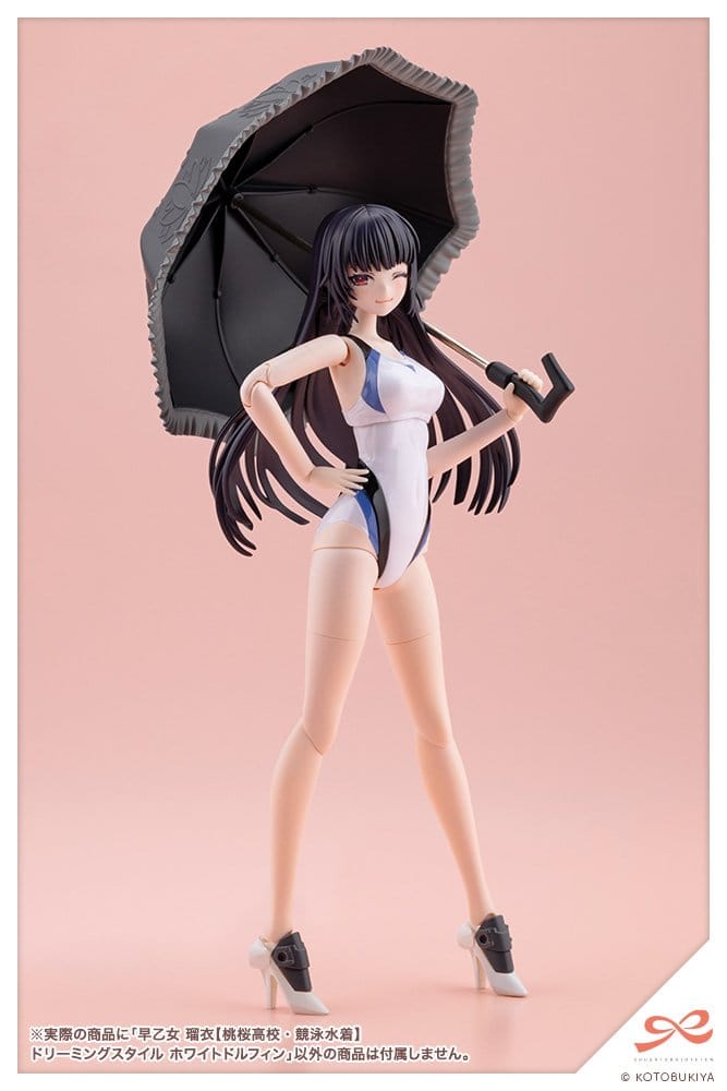 Sousaishojoteien Plastic Model Kit 1/10 Rui Saotome Touou High School Competitive Swimsuit Dreaming Style White Dolphin 16 cm