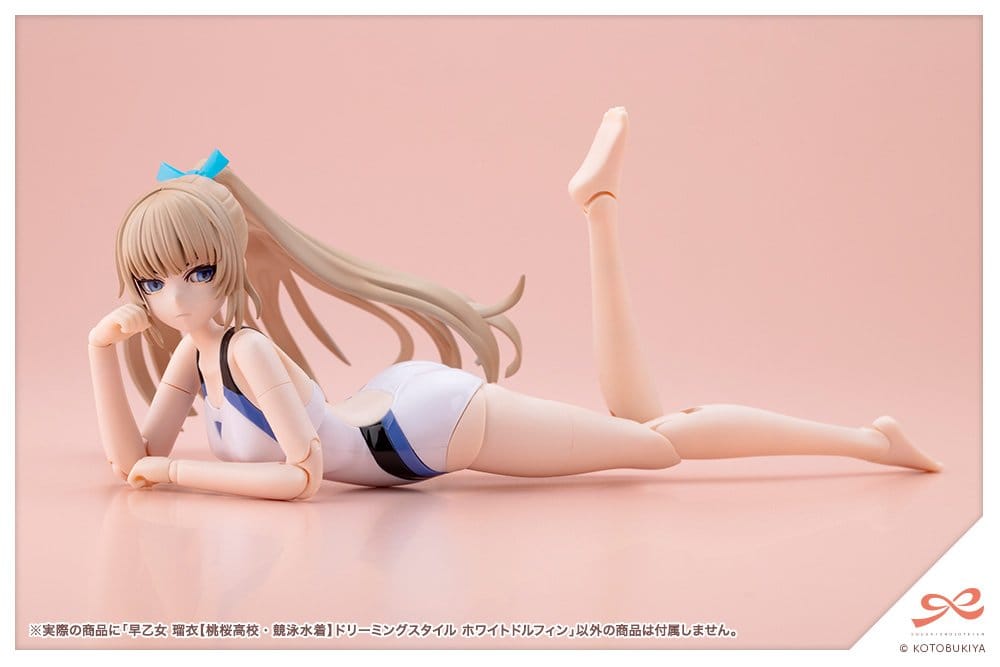 Sousaishojoteien Plastic Model Kit 1/10 Rui Saotome Touou High School Competitive Swimsuit Dreaming Style White Dolphin 16 cm