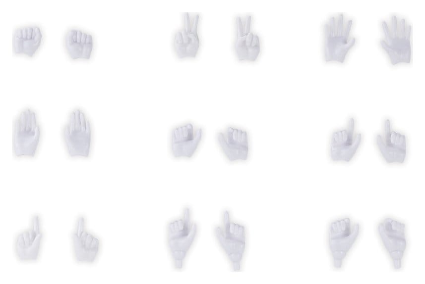 Megami Device M.S.G. Zubehör-Set für Plastic Model Kits 1/1 09 Hand Set Skin Color White
