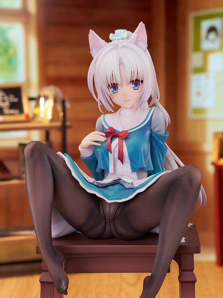 Senren*Banka PVC Figur 1/7 Yoshino Tomotake Animal Ears School Uniform Ver. 21 cm