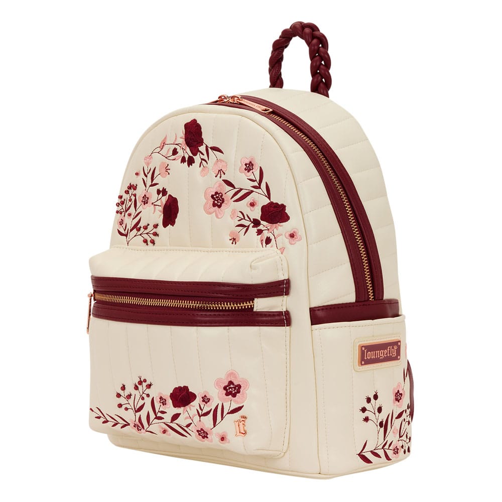 Loungefly Midi-Rucksack Cream & Red Floral